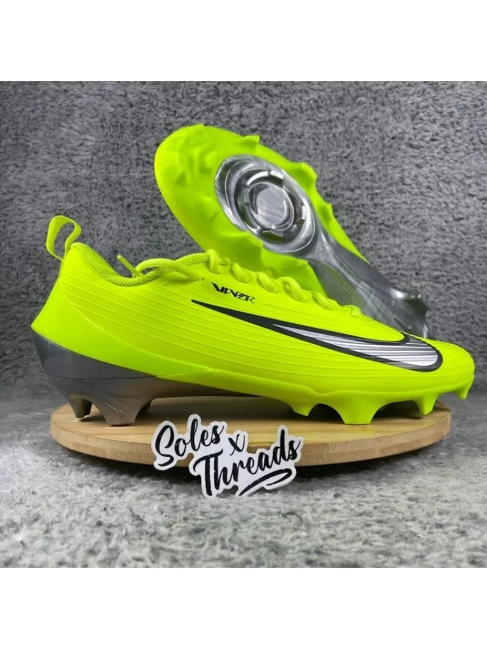 Nike Vapor Edge 4.1 NFL Combine Football Size 10.5 Men Volt Silver IQ5164-700